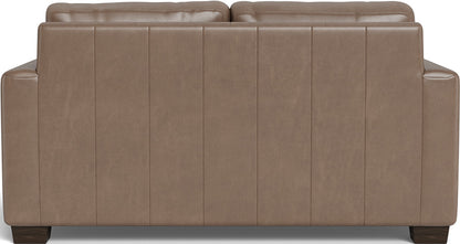 Track 62" Leather Loveseat - Hudson Ash