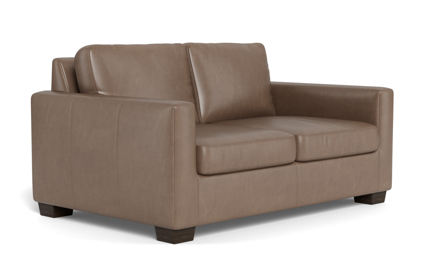 Track 62" Leather Twin Sleeper - Hudson Ash