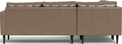 Wallace 102" Leather Corner Sectional - Hudson Ash