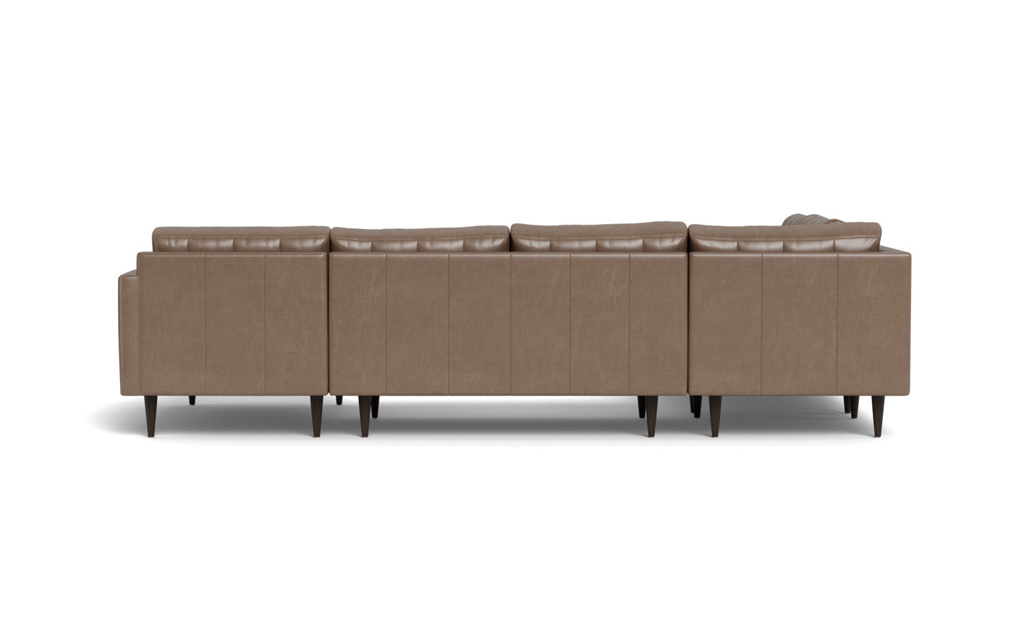 Wallace 131" Leather Corner Sectionals w. Right Chaise - Hudson Ash