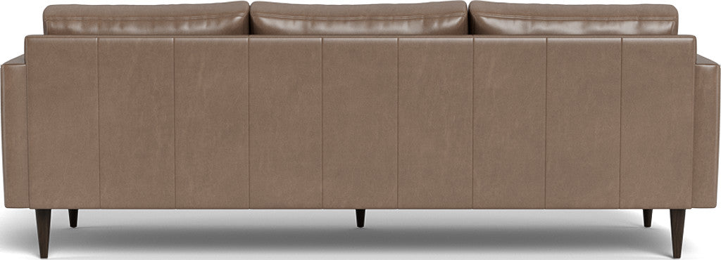 Wallace 98" Leather Untufted Estate Sofa - Hudson Ash