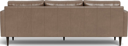 Wallace 98" Leather Untufted Estate Sofa - Hudson Ash
