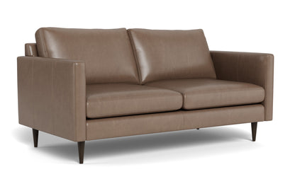 Wallace 69" Leather Untufted Loveseat - Hudson Ash