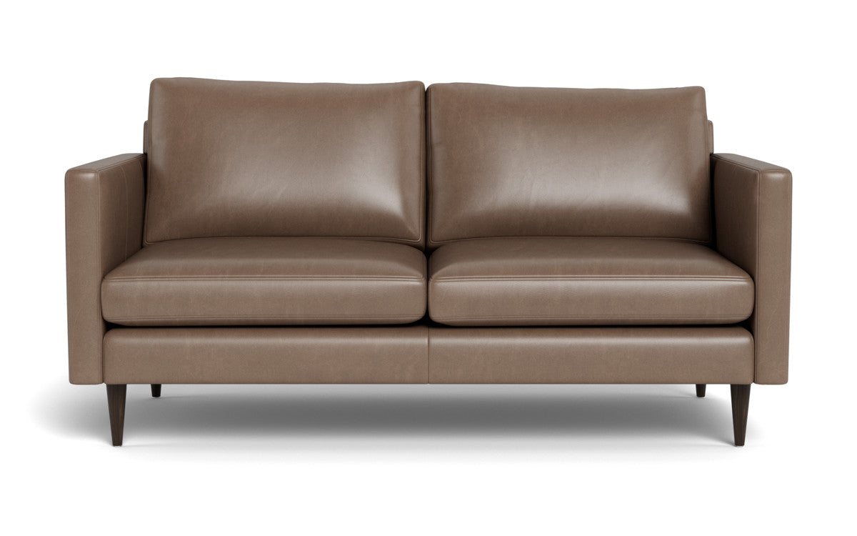 Wallace 69" Leather Untufted Loveseat - Hudson Ash