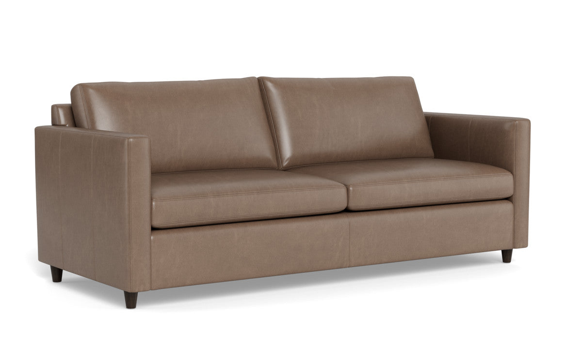 Wallace 74" Leather Untufted Queen Sleeper Sofa - Hudson Ash