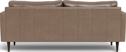 Wallace 85" Leather Untufted Sofa - Hudson Ash