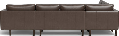 Ladybird 133" Leather Corner Sectionals w. Right Chaise - Hudson Iron