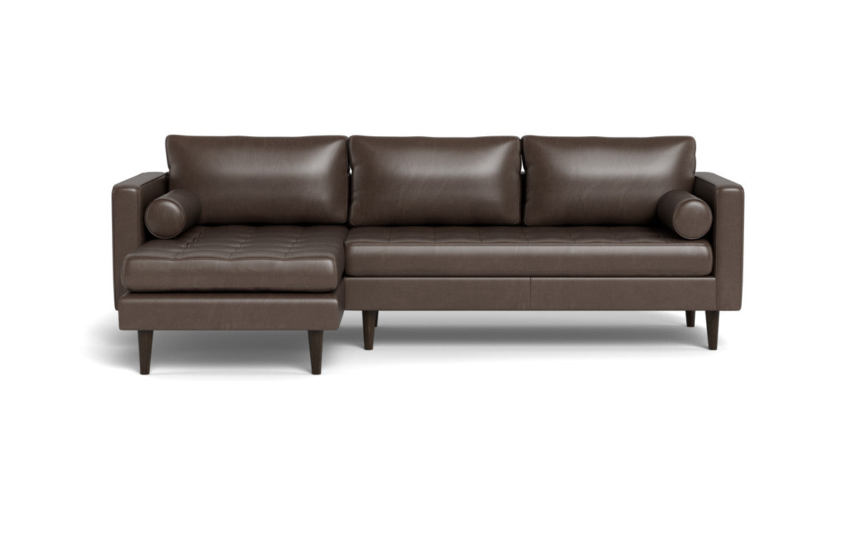 Ladybird 102" Leather Left Chaise Sectional - Hudson Iron