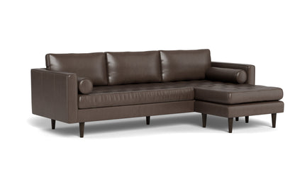 Ladybird 104" Leather Reversible Sofa Chaise - Hudson Iron