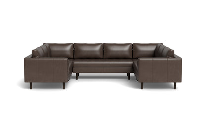 Ladybird 134" Leather U Sectional - Hudson Iron