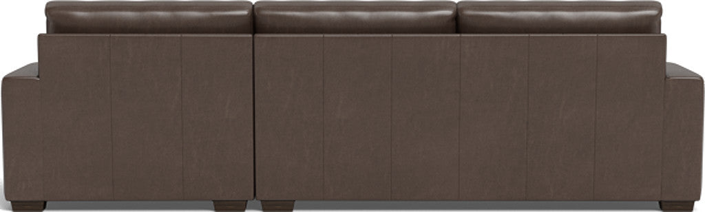 Mas Mesa 123" Deep Leather Right Chaise Sectional - Hudson Iron