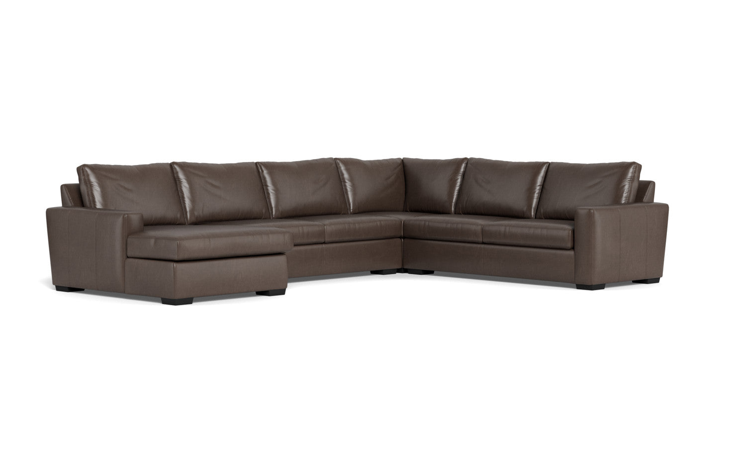 Mesa 156" Leather Corner Sectionals w. Left Chaise - Hudson Iron