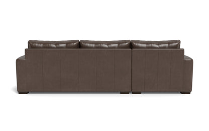 Mesa 123" Leather Left Chaise Sectional - Hudson Iron