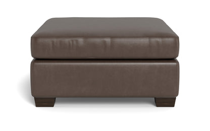 Track Leather Cocktail Ottoman - Hudson Iron