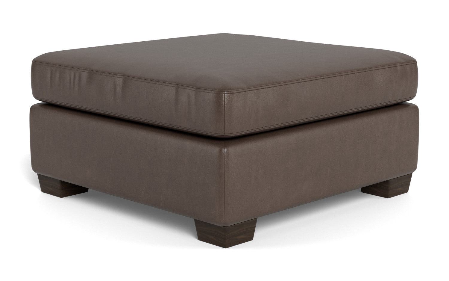 Track Leather Cocktail Ottoman - Hudson Iron