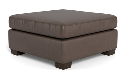 Track Leather Cocktail Ottoman - Hudson Iron