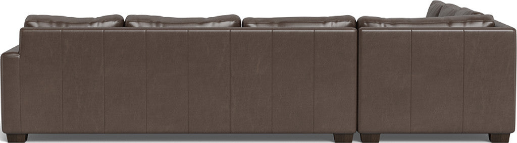 Track 121" Leather Right Corner Sleeper Sectional - Hudson Iron