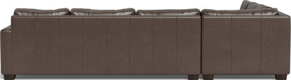 Track 121" Leather Right Corner Sleeper Sectional - Hudson Iron