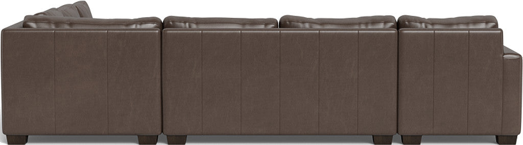 Track 141" Leather Corner Sectionals W. Full Sleeper & Left Chaise - Hudson Iron