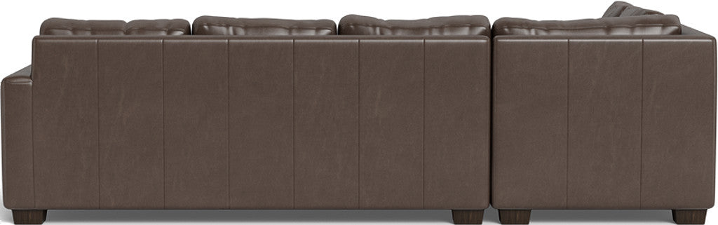 Track 121" Leather Left Chaise Sleeper Sectional - Hudson Iron
