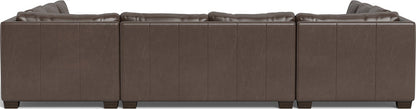 Track 141" Leather Corner Sofa U Sectional - Hudson Iron