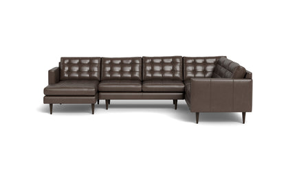 Wallace 131" Leather Corner Sectionals w. Left Chaise - Hudson Iron