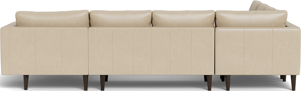 Ladybird 133" Leather Corner Sectionals w. Right Chaise - Hudson Ivory