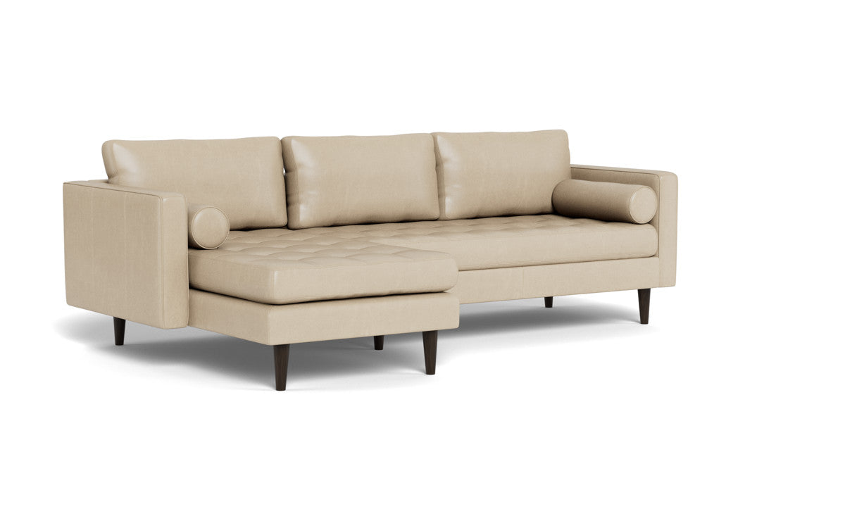 Ladybird 102" Leather Left Chaise Sectional - Hudson Ivory