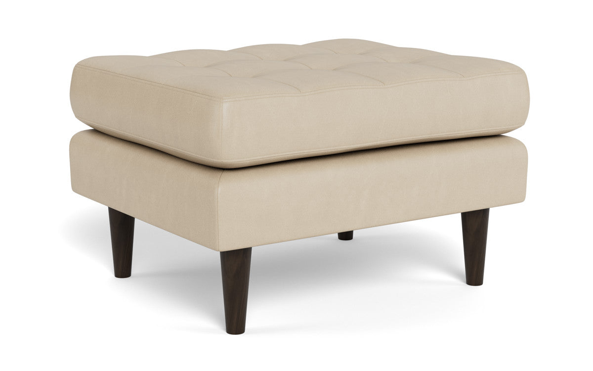 Ladybird Leather Ottoman - Hudson Ivory