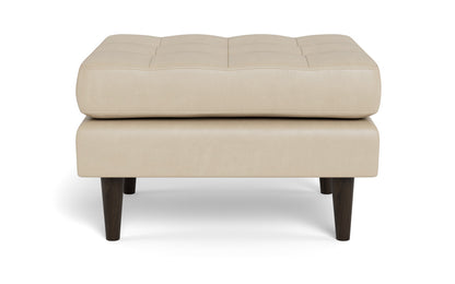 Ladybird Leather Ottoman - Hudson Ivory