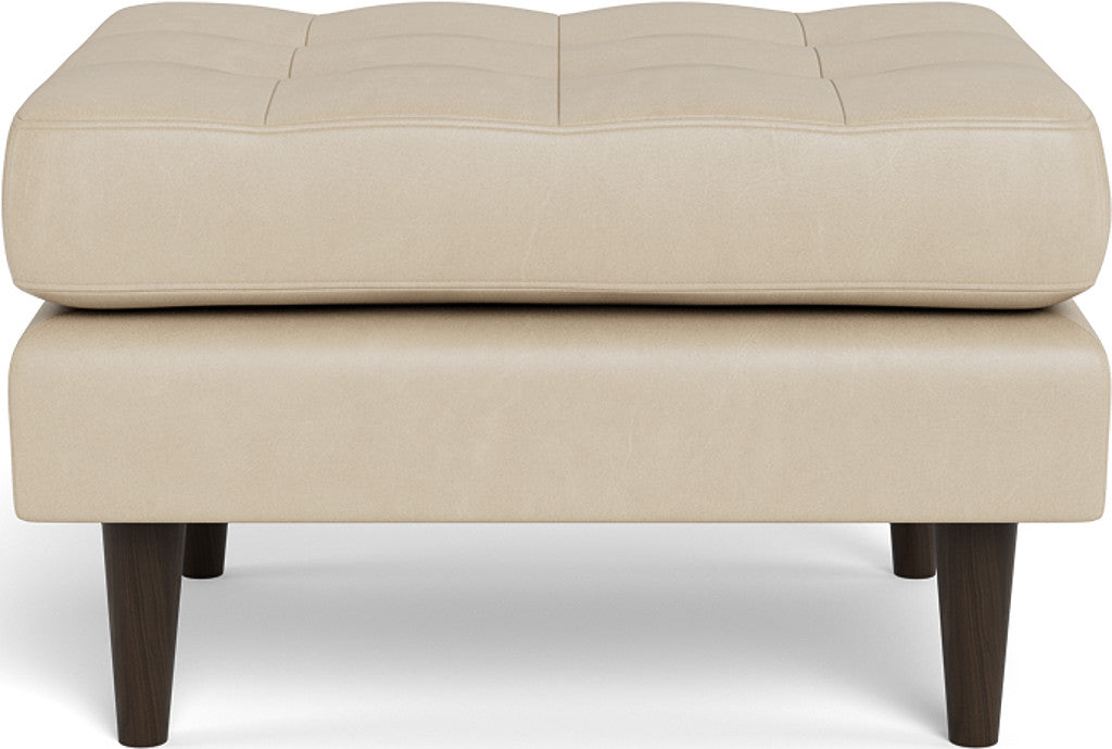 Ladybird Leather Ottoman - Hudson Ivory