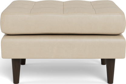 Ladybird Leather Ottoman - Hudson Ivory