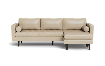 Ladybird 104" Leather Reversible Sofa Chaise - Hudson Ivory