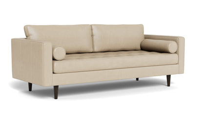 Ladybird 88" Leather Sofa - Hudson Ivory