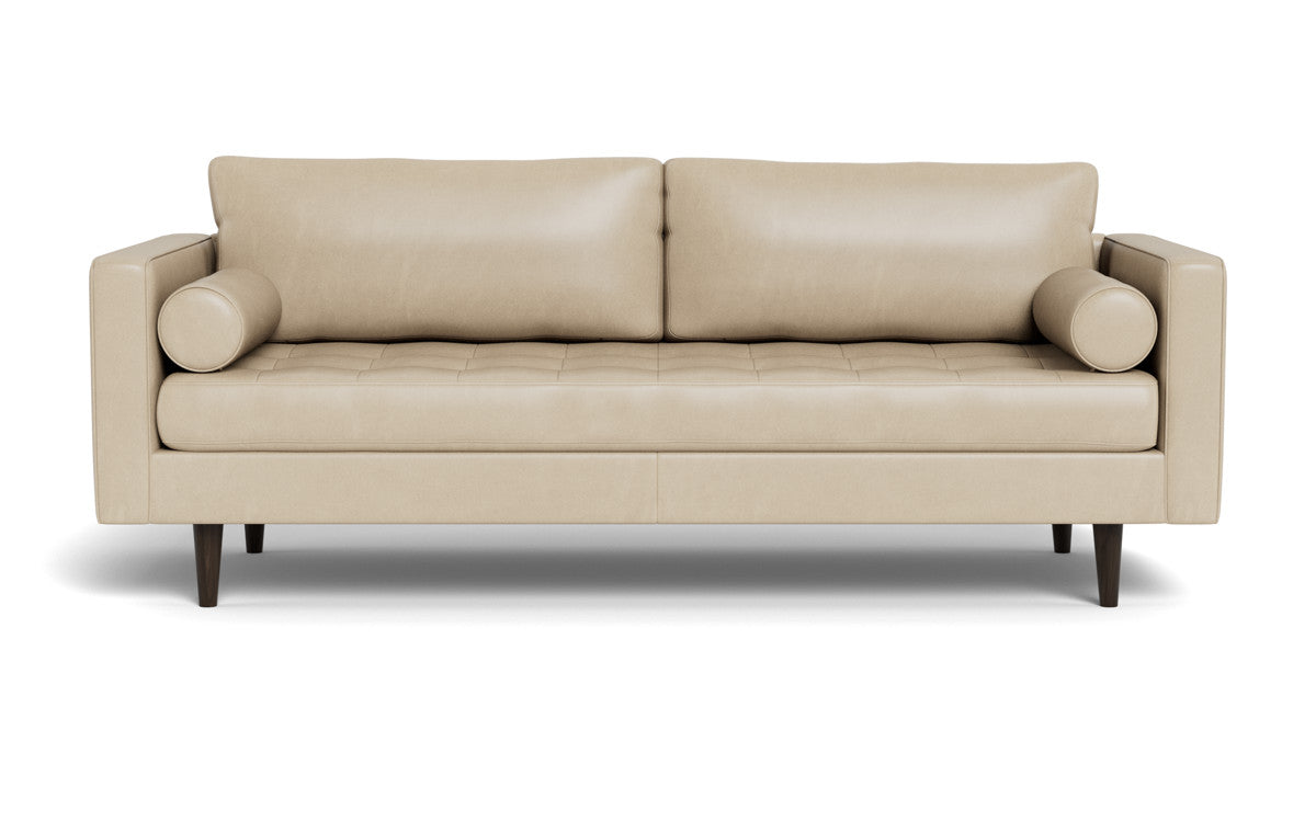 Ladybird 88" Leather Sofa - Hudson Ivory