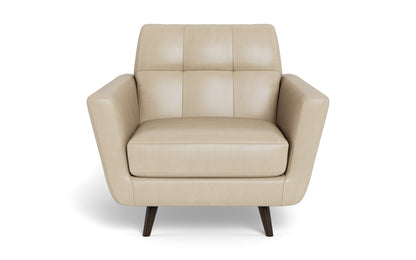 Lamar 42" Leather Arm Chair - Hudson Ivory