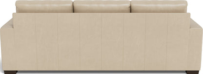 Mas Mesa 101" Deep Leather Estate Sofa - Hudson Ivory