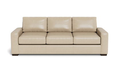 Mas Mesa 101" Deep Leather Estate Sofa - Hudson Ivory