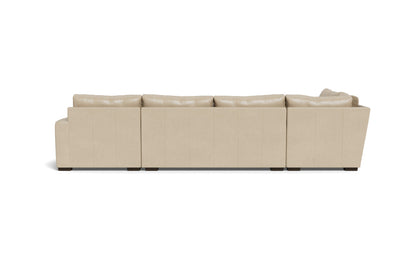 Mesa 156" Leather Corner Sectionals w. Right Chaise - Hudson Ivory