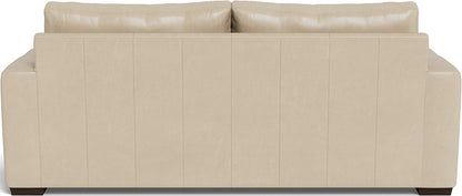 Mas Mesa 88" Deep Leather Sofa - Hudson Ivory