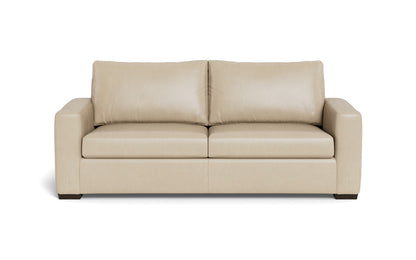 Mas Mesa 88" Deep Leather Sofa - Hudson Ivory