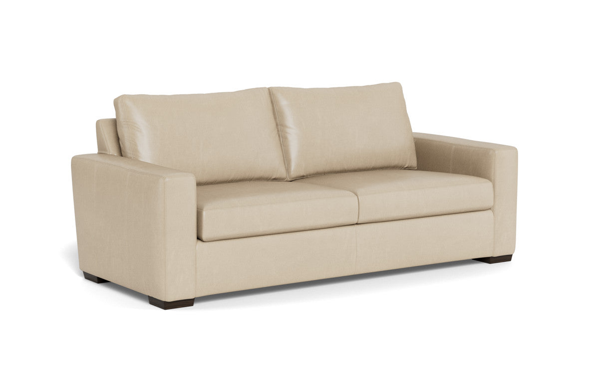 Mas Mesa 88" Deep Leather Sofa - Hudson Ivory