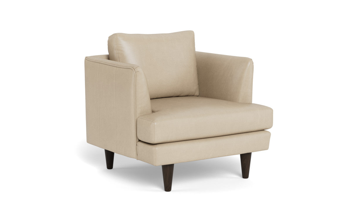 Rainey 35" Leather Arm Chair - Hudson Ivory