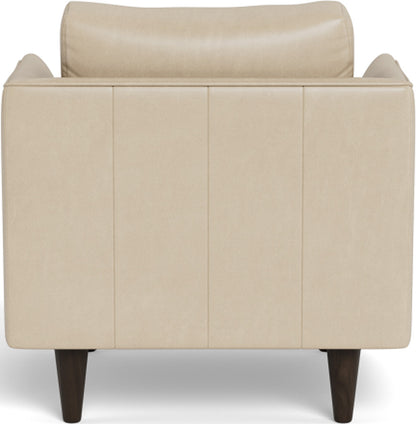 Rainey 35" Leather Arm Chair - Hudson Ivory