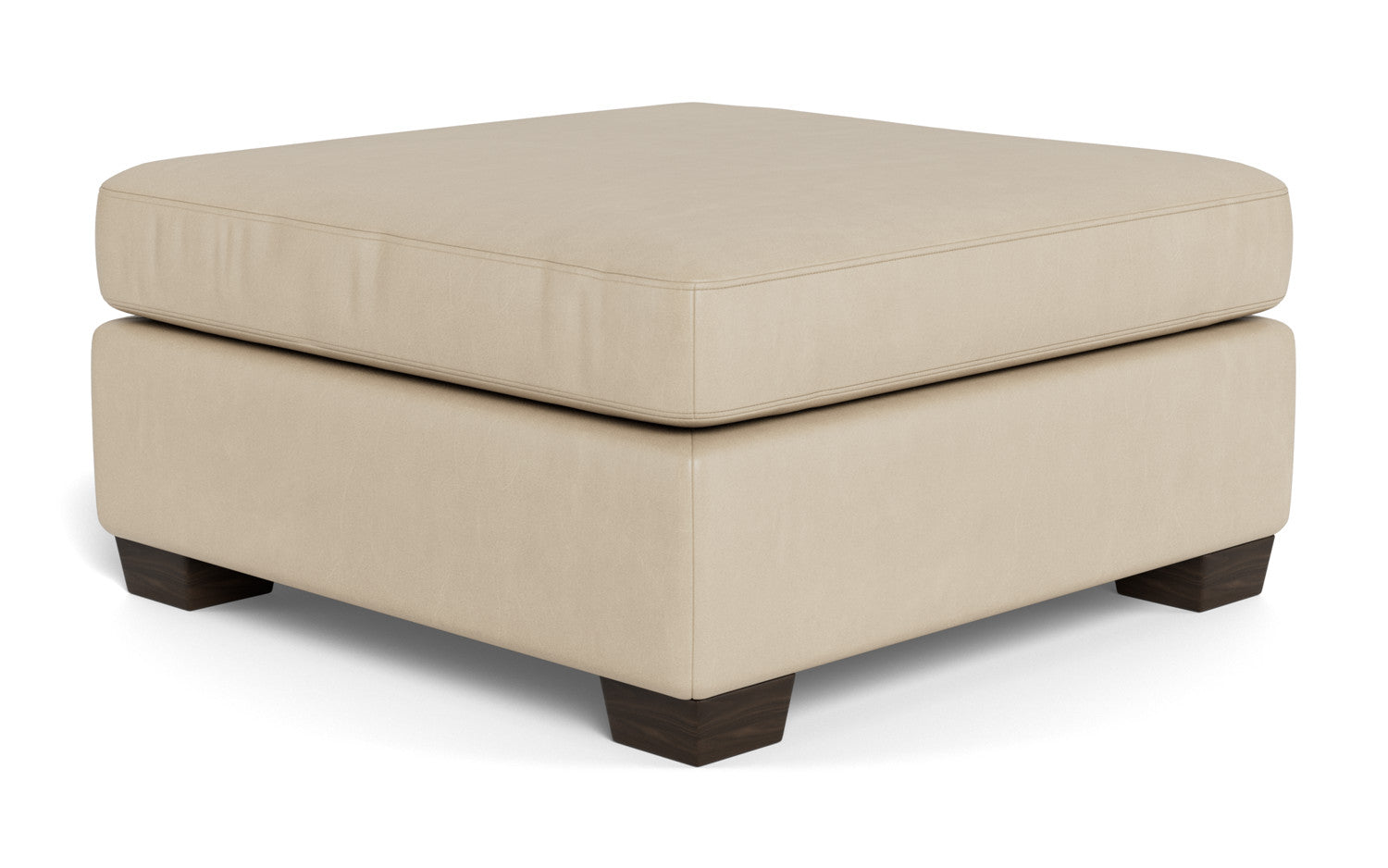 Track Leather Cocktail Ottoman - Hudson Iron