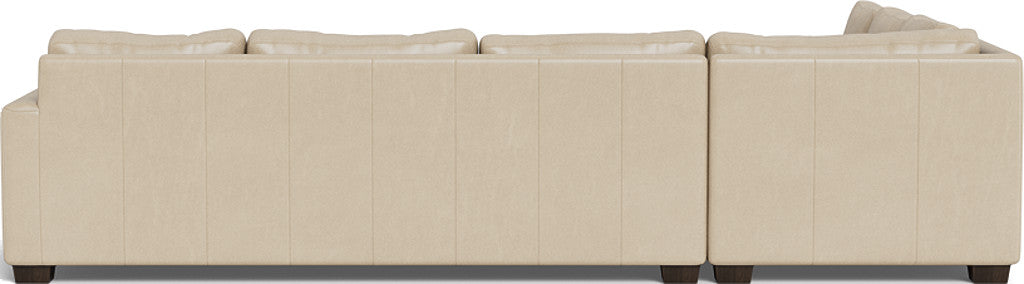 Track 121" Leather Right Corner Sleeper Sectional - Hudson Ivory