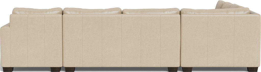 Track 141" Leather Corner Sectionals W. Full Sleeper & Right Chaise