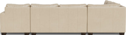 Track 141" Leather Corner Sectionals W. Full Sleeper & Right Chaise