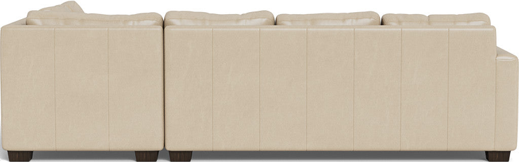 Track 121" Leather Right Chaise Sleeper Sectional - Hudson Ivory
