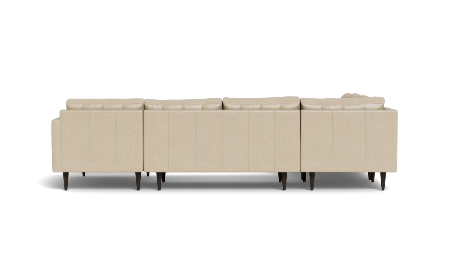 Wallace 131" Leather Corner Sectionals w. Right Chaise - Hudson Ivory